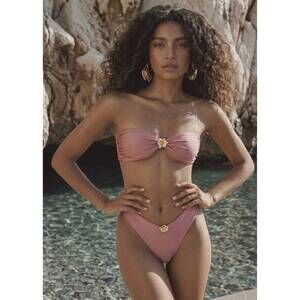 NEW SOAH sarah v-cut bikini bottoms in dusk rose